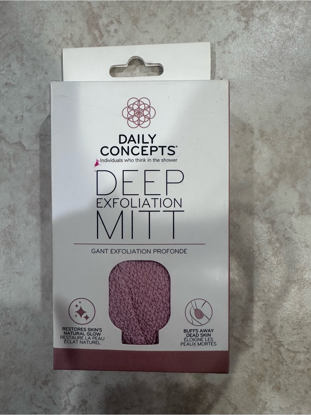 Daily Concepts Deep Exfoliation Mitt - Mauve